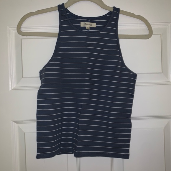 Madewell Tops - Madewell cropped striped tank.